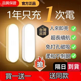 🔥臺灣出貨🔥隔日達 LED感應小夜燈 磁吸感應燈 全自動超亮 感應燈走廊不插電 展示燈 床頭燈 櫥櫃燈 床頭燈 櫥櫃燈 product image